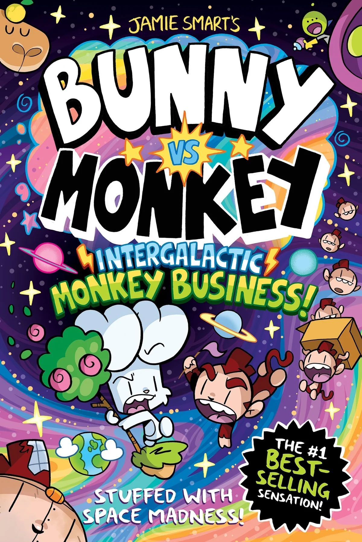 Cover of Bunny vs Monkey: Intergalactic Monkey Business!