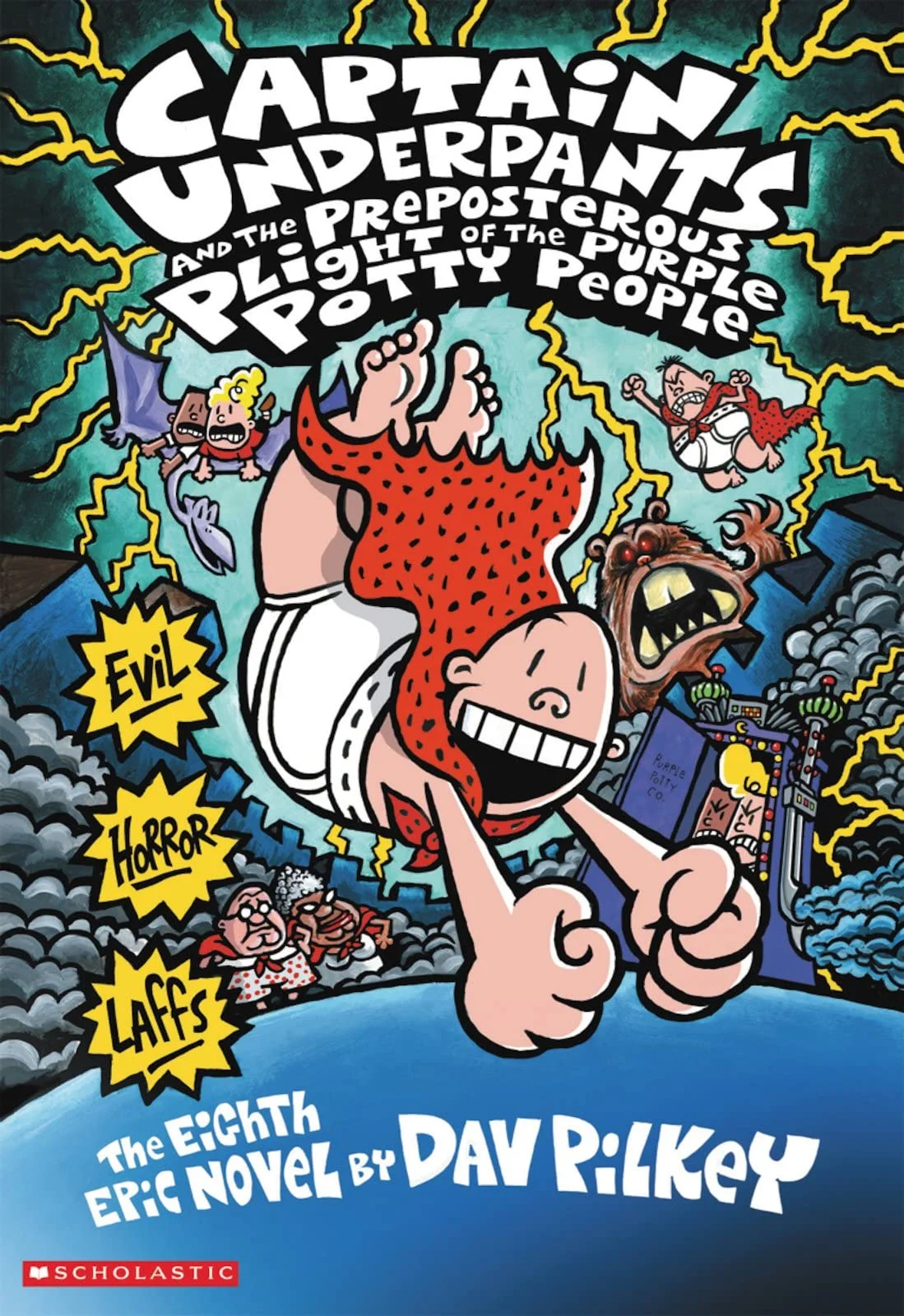 Cover of Captain Underpants and the Preposterous Plight of the Purple Potty People